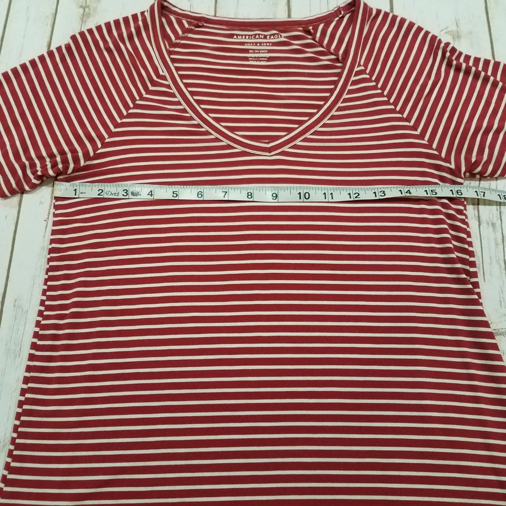 American Eagle Soft & Sexy V-Neck Striped T-Shirt Women's XS to S - Picture 6 of 8